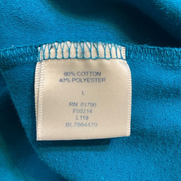 Bedford Fair Teal and Rust long sleeve t-shirts Tops large - Picture 6 of 9